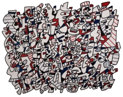 Jean DUBUFFET (1901-1985), Ontogénèse, 1975, vinyle sur panneau, 251 x 316 cm. © MuMa Le Havre / Florian Kleinefenn — © ADAGP, Paris, 2013