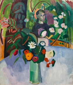 Raoul DUFY (1877-1953), Jeanne with Flowers, 1907, oil on canvas, 90.5 x 77.5 cm. . © MuMa Le Havre / David Fogel © ADAGP, Paris, 2013