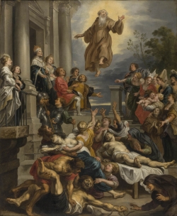 Abraham van DIEPENBEECK (1596-1675) (attribué à), Les Miracles de saint François-de-Paule , huile sur cuivre, 68 x 55 cm. MuMa Le Havre. © 2015 MuMa Le Havre / Charles Maslard