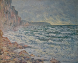 Claude MONET (1840-1926), Fécamp, bord de mer, 1881, huile sur toile, 63,5 x 80 cm. Le Havre Musée d’art moderne André Malraux, achat de la Ville avec l'aide du Fonds régional d'acquisition des musées, 1994. © MuMa Le Havre / David Fogel