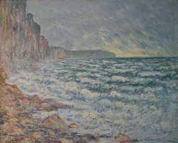 Claude MONET (1840-1926), Fécamp, bord de mer, 1881, huile sur toile, 63,5 x 80 cm. Le Havre Musée d’art moderne André Malraux, achat de la Ville avec l'aide du Fonds régional d'acquisition des musées, 1994. © MuMa Le Havre / David Fogel