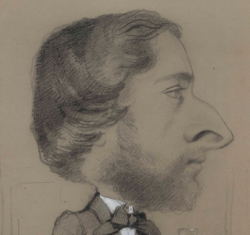 Caricature d'Eugène Lecadre par Claude Monet