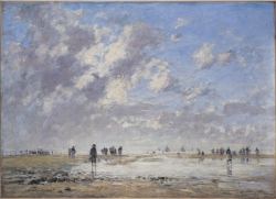 Eugène BOUDIN (1824-1898), Marée basse à Étaples, 1886, huile sur toile, 79 x 109 cm. © Musée des Beaux-Arts de Bordeaux / L. Gauthier Eugène BOUDIN (1824-1898), Marée basse à Étaples, 1886, huile sur toile, 79 x 109 cm. © Musée des Beaux-Arts de Bordeaux / L. Gauthier