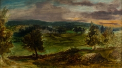 Eugène DELACROIX (1798-1863), Paysage à Champrosay, ca. 1849, huile sur toile, 41 x 72,5 cm. © MuMa Le Havre / David Fogel Eugène DELACROIX (1798-1863), Paysage à Champrosay, ca. 1849, huile sur toile, 41 x 72,5 cm. © MuMa Le Havre / David Fogel