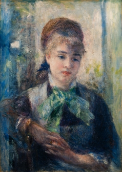 Pierre-Auguste RENOIR (1841-1919), Portrait de Nini Lopez, 1876, huile sur toile, 54 x 39 cm. Musée d’art moderne André Malraux. © MuMa Le Havre / David Fogel