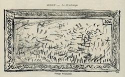 SOCK, Claude Monet, Le printemps. Potage printanier in La Revue comique. Salon havrais, Le Havre, Lepelletier, 1880. BMLH