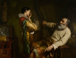 Claudius JACQUAND (1803-1878), Les derniers moments de Christophe Colomb, 1870, huile sur toile, 124 x 164 cm. MuMa Le Havre. © MuMa Le Havre / Florian Kleinefenn