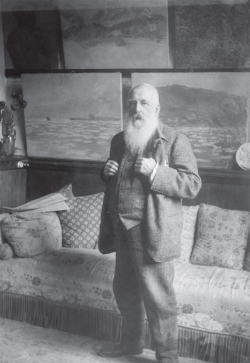 Claude Monet dans sa maison de Giverny, vers 1915/1920. Coll. Roger Viollet, Paris