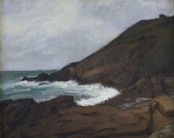 Albert MARQUET (1875-1947), Les Falaises de Flamanville,, 1903, huile sur toile, 50 x 60 cm. Collection Peindre en Normandie - dépôt Les Franciscaines - Deauville. © Région Normandie / Inventaire général/Patrick Merret