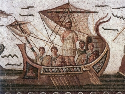 Ulysse résiste au chant des sirènes Mosaïque romaine (IIIe siècle)