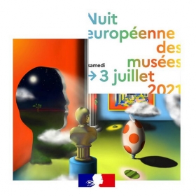 Nuit européenne des musées 2021. Design : ABM Studio - Illustration : Laura Kopf