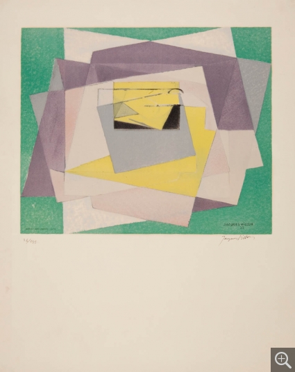 Jacques VILLON (1875-1963), sans titre, sans date, lithographie sur papier, 68,5 x 54,5 cm. Le Havre, musée d'art moderne André Malraux, achat de la Ville, 1961. © 2005 MuMa Le Havre / Florian Kleinefenn © ADAGP, Paris 2020