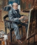 Reynold ARNOULD (1919-1980), Portrait de mon maître Jacques-Emile Blanche, 1933, huile sur toile contrecollée sur carton, 45,8 x 37,7 cm (avec cadre). MuMa musée d'art moderne André Malraux, Le Havre, achat de la ville, 2018. © 2019 MuMa Le Havre / Charles Maslard