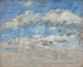 Eugène BOUDIN (1824-1898), Étude de nuages sur un ciel bleu, ca. 1888-1895, huile sur bois, 37 x 46 cm. © MuMa Le Havre / David Fogel