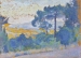 Henri Edmond CROSS (1856-1910), Étude pour Paysage provençal, 1898, huile sur bois, 23 x 32 cm. © MuMa Le Havre / Charles Maslard