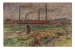 Gaston PRUNIER (1863-1927), Usine près du Havre, vers 1899, crayon noir et aquarelle sur papier, 32,5 x 50,5 cm. Le Havre, musée d’art moderne André Malraux, achat de la ville, 2019. © MuMa Le Havre / Charles Maslard